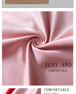 Detailed macro view of pink silk pajama fabric showing glossy texture and elegant drapes