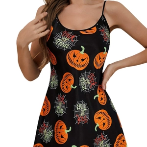 Ensemble pyjama Halloween pour femme avec imprimés citrouilles et motif Trick or Treat