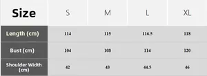 Detailed size chart for the ice silk floral print bathrobe with measurements in cm