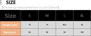 Detailed size chart for cherry print nightdress showing S to XL length and bust measurements
