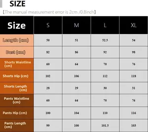 Detailed size chart for women's 3-piece satin pajama set showing S-XL measurements