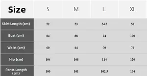 Detailed size chart for women's silk pajamas including chest, waist and hip measurements