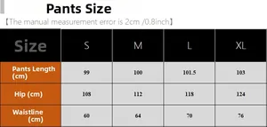 Detailed size chart for women's satin pajamas showing waist, hip, and pants length
