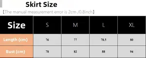 Tableau des tailles détaillé pour nuisette en dentelle avec mesures du S au XL en cm