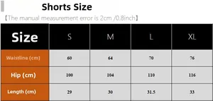 Guide des tailles pour shorts de pyjama en satin avec mesures de taille et de hanches