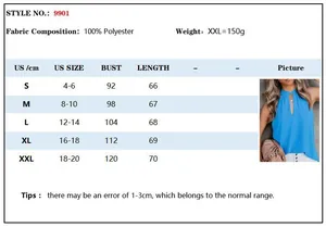 Guide des tailles pour débardeur femme avec mesures de S à XXL pour un ajustement