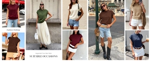 Dettaglio del gilet in maglia da donna con motivo floreale a rilievo in vari colori
