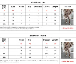 Tableau des tailles pour ensemble sweat à capuche femme avec mesures de buste et taille