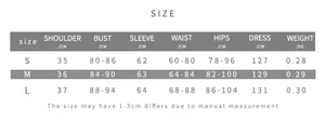 Detailed size chart for the mesh patchwork high waist slim fit maxi dress for women