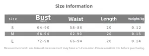 Size chart for V-neck mesh halter top including bust, waist, and length measurements in cm