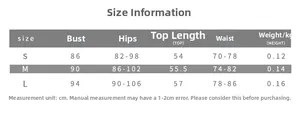 Size chart for halter cutout romper with bust, hips, waist, and length in cm