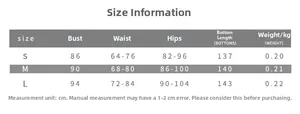 Detailed size guide table for lace halter slim jumpsuit featuring S, M, and L dimensions