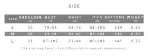 Detailed size chart for sexy leopard print mesh jumpsuit with measurements in centimeters