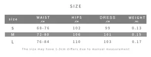 Detailed size guide table for floral maxi skirt showing waist and hip measurements