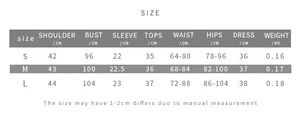 Detailed size chart for printed crop top and mini skirt set with measurements in cm