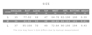 Guida alle taglie per completo felpa e pantaloni svasati con misure dettagliate