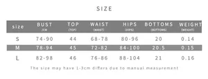 Gedetailleerde maattabel voor de sexy crop top en bedrukte korte broek set voor dames