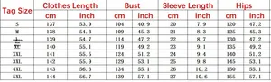 Tableau des tailles pour combinaison oversize unie avec mesures en cm et pouces