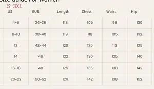Detailed size chart for women's V-neck sleeveless linen dress from size S to 3XL