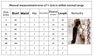 Tabla detallada de tallas para el conjunto de dos piezas de punto para mujer