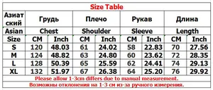 Detailed size chart for street hooded sweatshirt showing chest and sleeve measurements