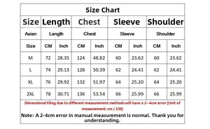 Detailed sizing chart for printed oversized hoodie showing CM and Inch measurements