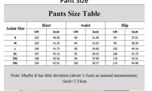 Größentabelle für Kapuzenpullover S bis 3XL mit Brust Taille und Hüftmaßen