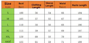 Size chart for women's V-neck long sleeve lounge set with waist and length measurements