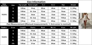 Detailed size chart for women white sequin romper jumpsuit with measurement specifications