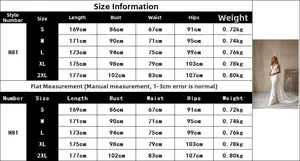 Tableau des tailles détaillé pour robe de mariée blanche sans manches à col en V S à 2XL