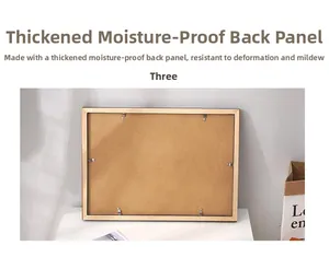Detailed back view of a solid pine wood frame with thick moisture-proof high-density fiberboard