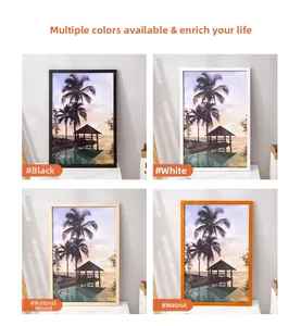 Solid wood frames in black, white, and walnut finishes for 16-32 inch posters