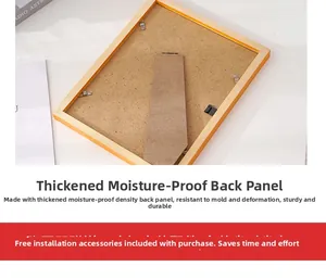 Detail of the thick moisture-proof backboard with metal clips and adjustable stand on a wooden frame
