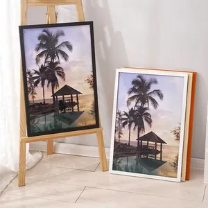 Modern Minimalist Pine Wood Picture Frame Solid Wood Photo Frame Wall Hanging Tabletop Home Art Decor Rectangular Frame