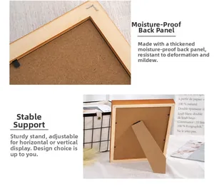 Detail of moisture-proof solid wood frame backboard with a versatile two-way stand