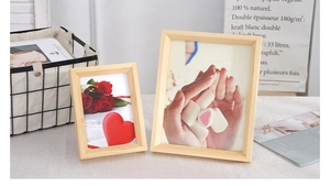 Macro detail of natural solid wood frames with smooth polished grain in a minimalist setting