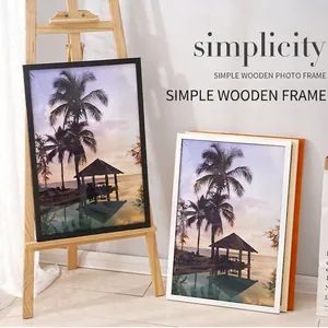 Modern Minimalist Solid Pine Wood Photo Frame For Wall Hanging Or Tabletop Display Poster Art Frame Home Decor