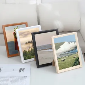 Solid Wood Photo Frame Modern Minimalist Picture Frame For Desktop And Wall Hanging Display Home Office Decor