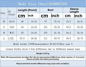 Detailed size chart for sequin wool coat showing bust and sleeve length in cm and inch