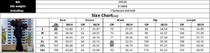 Detailed size chart for mesh puff sleeve wide leg jumpsuit in sizes S to 3XL