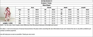 Tableau des tailles pour robe à fleurs avec mesures de poitrine et manche en cm et pouces