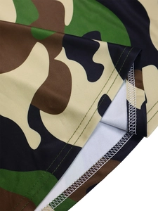 Close-up of elegant floral print fabric featuring high-quality double-needle stitching