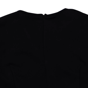 Detail shot of the back neckline featuring a high-quality invisible zipper and smooth fabric