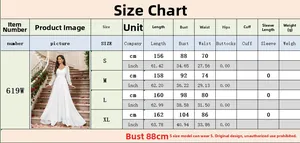 Guide des tailles pour robe de mariée dentelle manches longues avec mesures buste taille