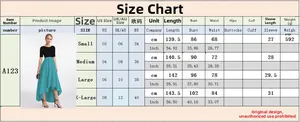 Detailed size chart with US, UK, and EU measurements for women's raglan sleeve slim fit dress