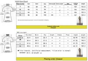 Detailed size chart for V-neck striped dress with bust, waist, and length measurements