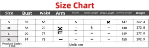 Size guide for halter neck backless dress including bust waist and length measurements