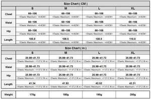 Guide des tailles détaillé pour robe pailletée avec mesures en CM et pouces de S à XL