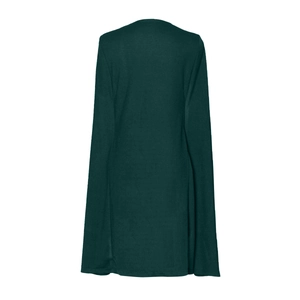 Vue arrière du blazer cape vert forêt avec poignets fendus et couture professionnelle