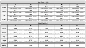 Detailed size chart for women casual chain jumpsuit showing S to XXL measurements